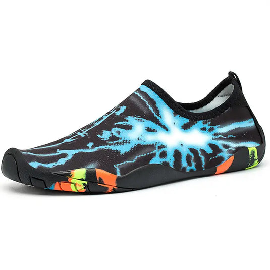 Abstract Patterned Aqua Splash Water Shoes